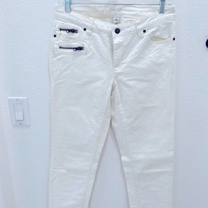 Cache Straight Leg White Jeans - Size 4